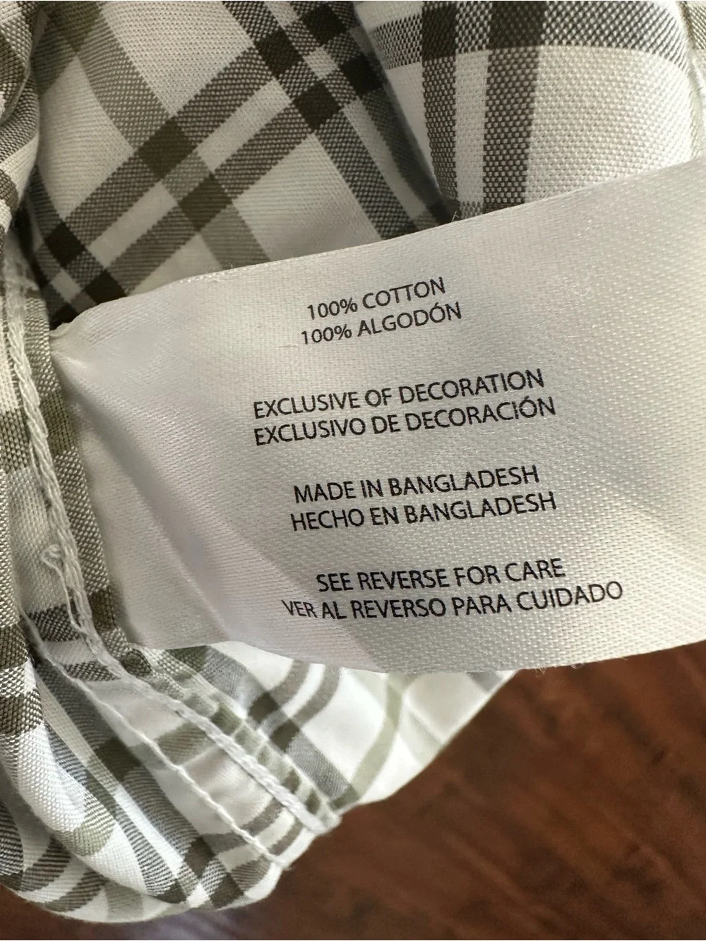 Banana Republic Men's Plaid Dress Shirt - White and Olive Green